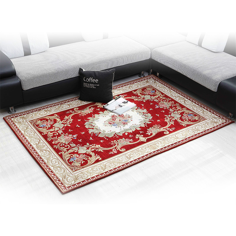140*200cm European classical Chenille cotton yarn jacquard carpet mats