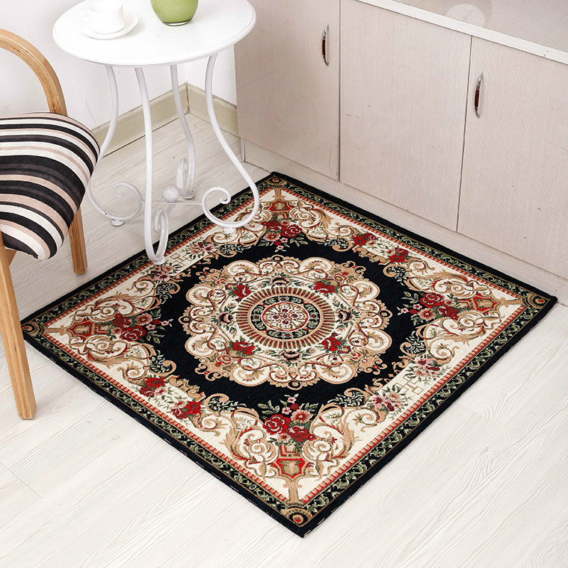 European style square living room coffee table carpet chenille yarn carpet