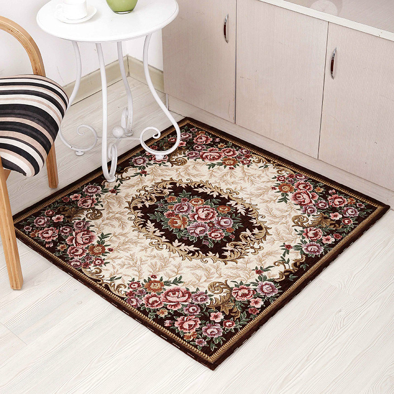 European classic square living room coffee table carpet chenille yarn carpet