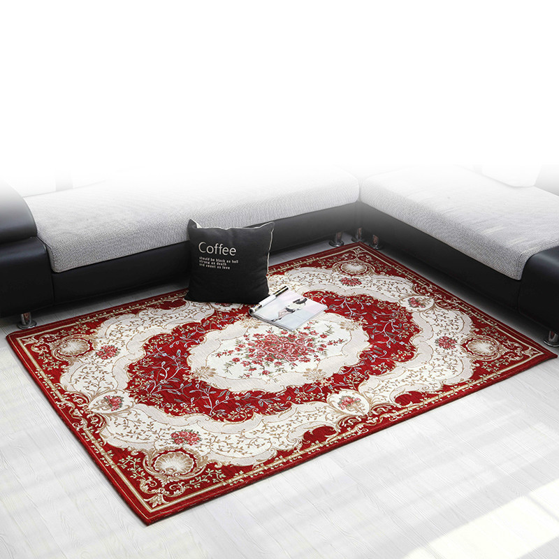 Chenille yarn carpet Rectangle living room coffee table carpet jacquard carpet