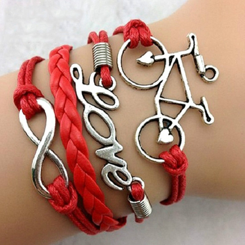 20PCS Variety Select 2014 new fashion Female Leather Bracelets jewelry High Quality Infinity Leaf Anchors