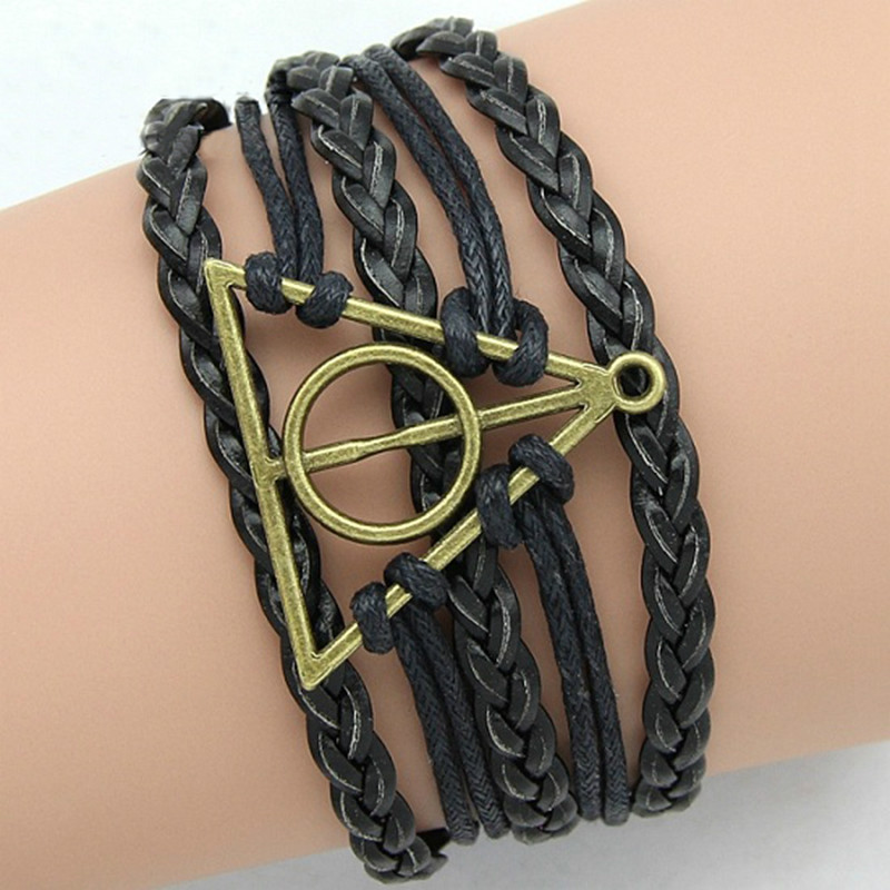 20pcs Rope Chain Vintage Braided handmade Leather Charms Bracelet bangle