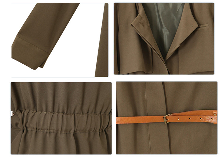 Free shipping 2013 New autumn Fashion sleeve slim ladies long belt waist coat