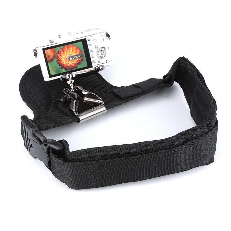 Hot!!! professional black nylon fabric SLR camera strap belt buckle