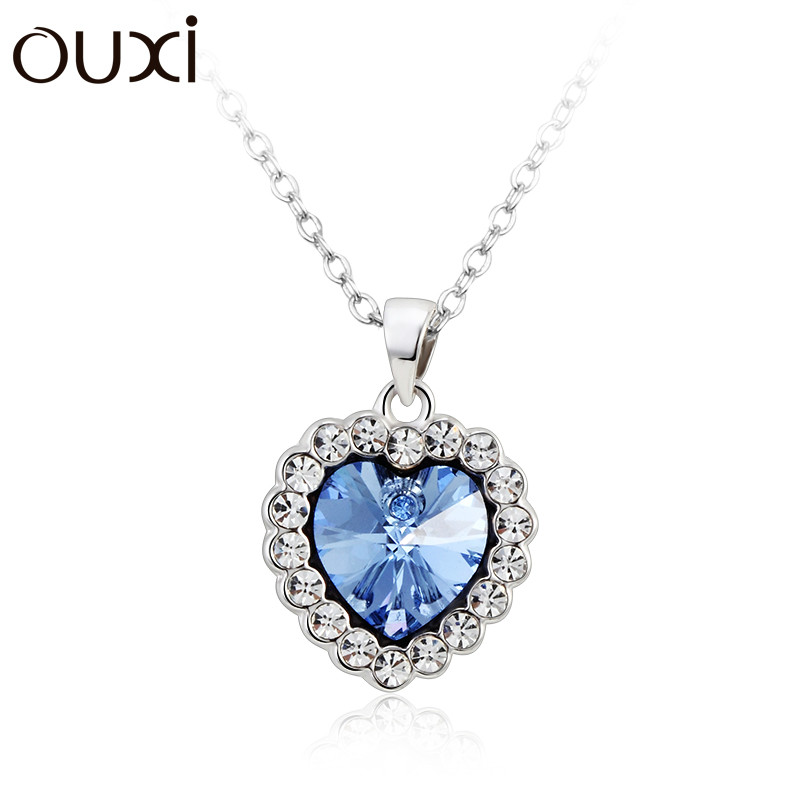 2014 New Arrival Fashion Jewelry Heart Style fashion Swarovski elements Crystal necklace