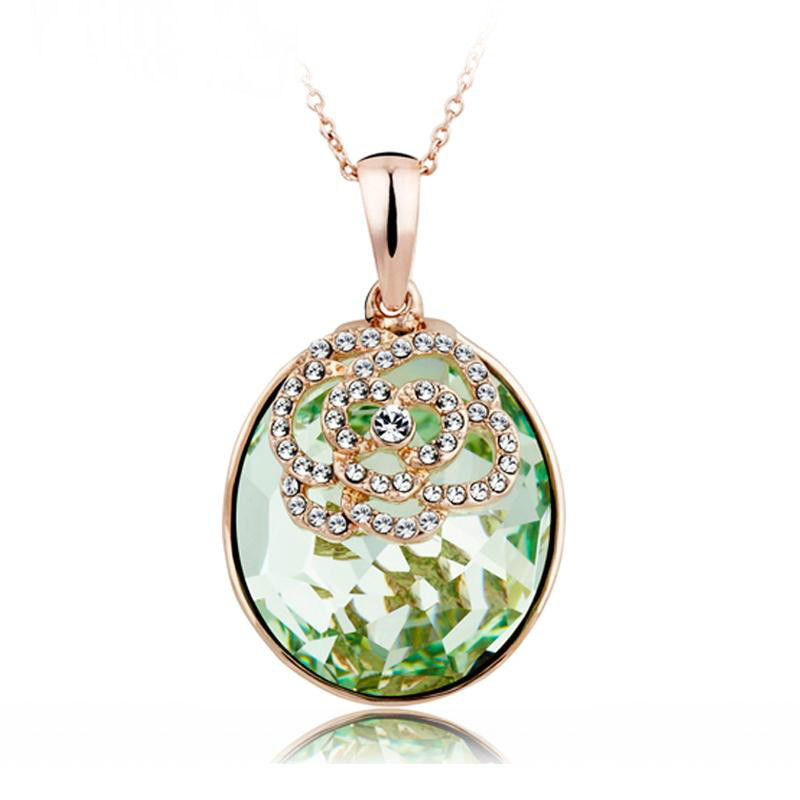 2014 new design Oceans of lovee legant crystal necklace free shipping!