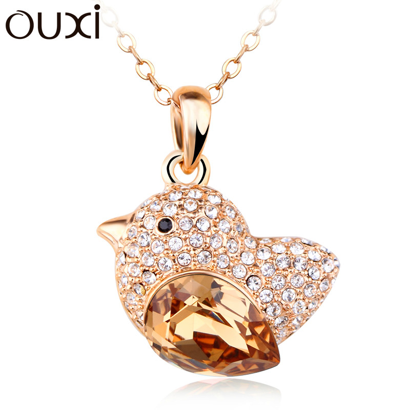 2014 Classic bird shape Fashion Crystal Pendant Necklace free shipping