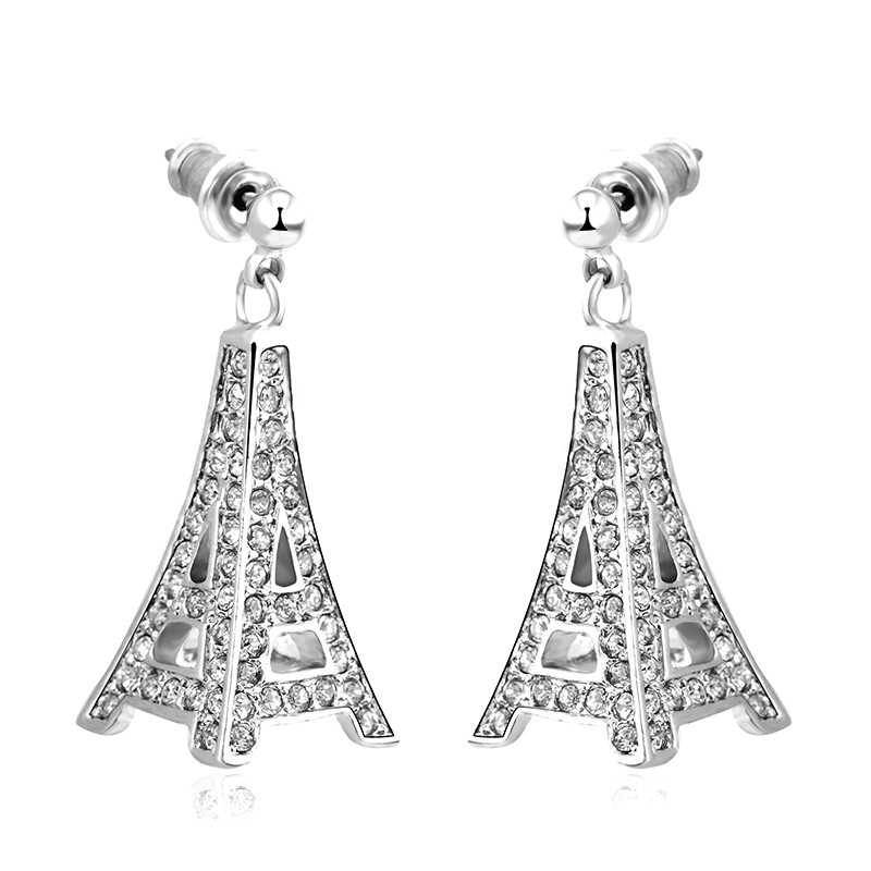 2014 Top Quality Fashionable vintage Eiffel Tower stud earrings free shipping!