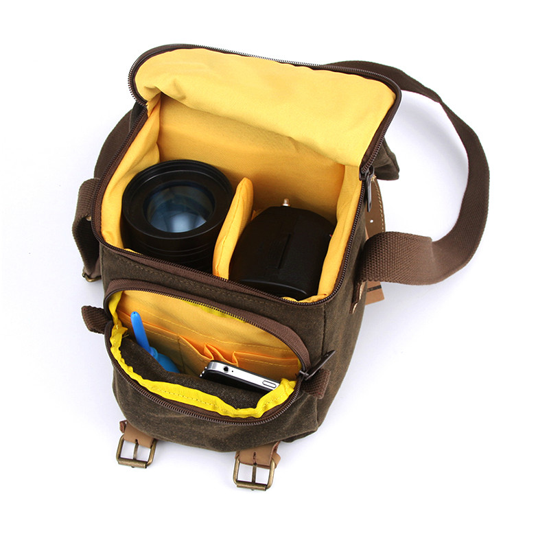 2013 new dual-use waterproof canvas shoulder  SLR camera bag free shipping Free Shipping