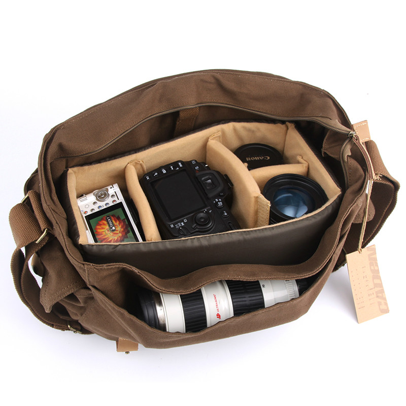 2013 new Classic canvas vintage leisure SLR camera bag free shipping